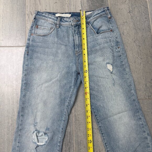Pilcro and the Letterpress Relaxed Straight Distressed CLight Wash Jeans Size 29 - Picture 8 of 11